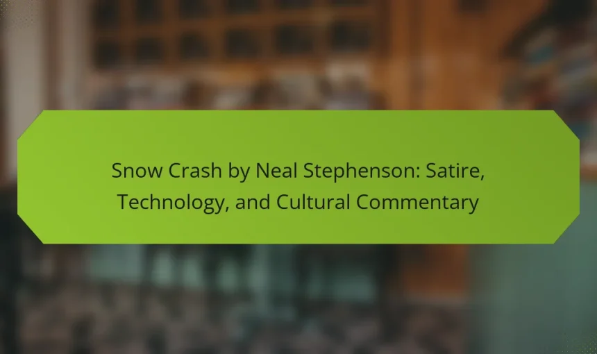 Snow Crash by Neal Stephenson: Satire, Technology, and Cultural Commentary