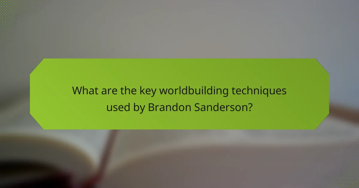 What are the key worldbuilding techniques used by Brandon Sanderson?
